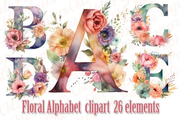 Download Floral Alphabet Clipart,Floral Letters - Alphabet Collection