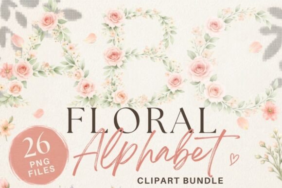 Download Floral Alphabet PNG Bundle | 26 - Alphabet Collection