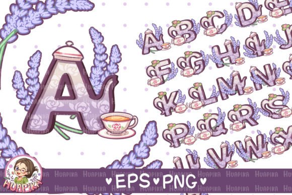 Download Lavender Tea Alphabet Illustration - Alphabet Collection