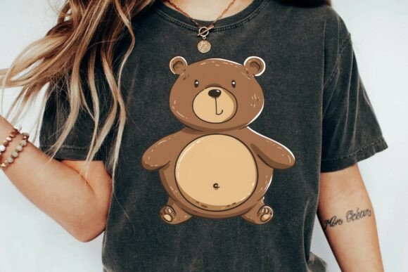 Download Cute Brown Teddy Bear Illustration Cartoon Character Clipart for Nursery Decor Png - Brown Collection