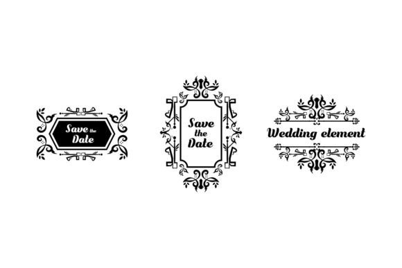 Download Set of Decorative Vintage Wedding Frame - Wedding frame Collection