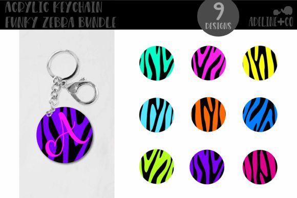 Download Acrylic Keychain Funky Zebra Bundle - Funky Collection